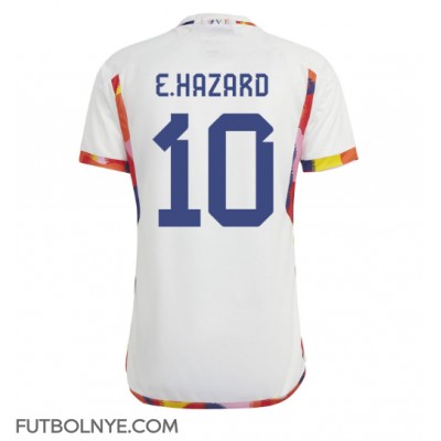 Camiseta Bélgica Eden Hazard #10 Visitante Equipación Mundial 2022 manga corta